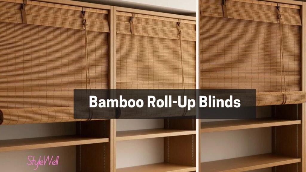 6. Ecofriendly Bamboo Roll-Up Blinds