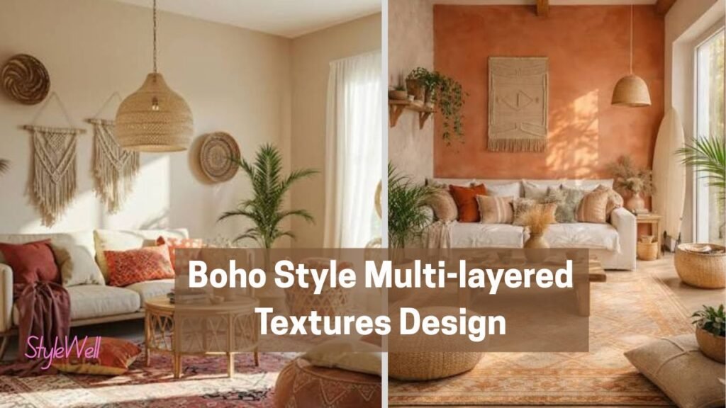 4. Boho Style Multi-layered Textures Design - Style Well Blog