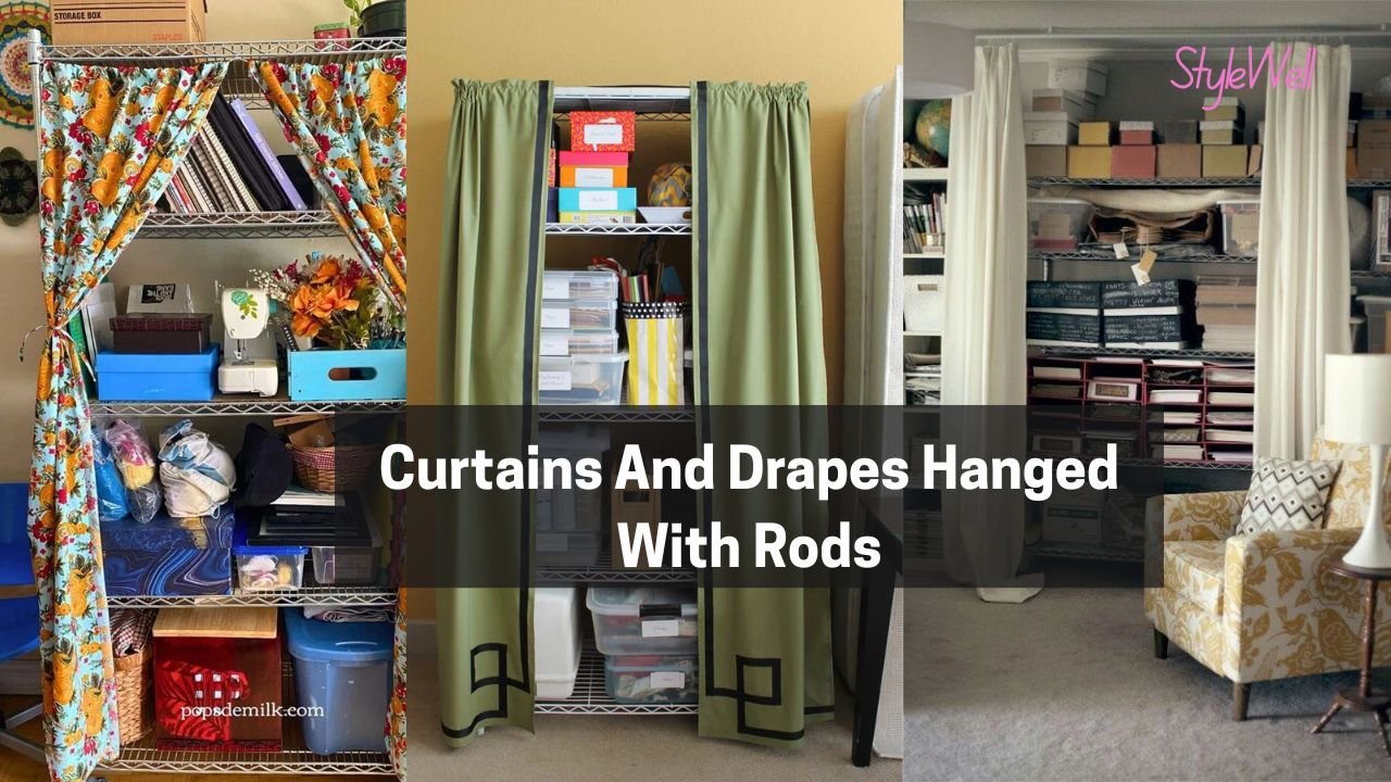 1. Curtains And Drapes Hanged with Rods