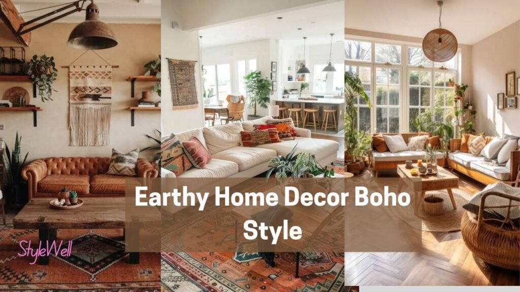 6. Earthy Home Decor Boho Style - Style Well Blog
