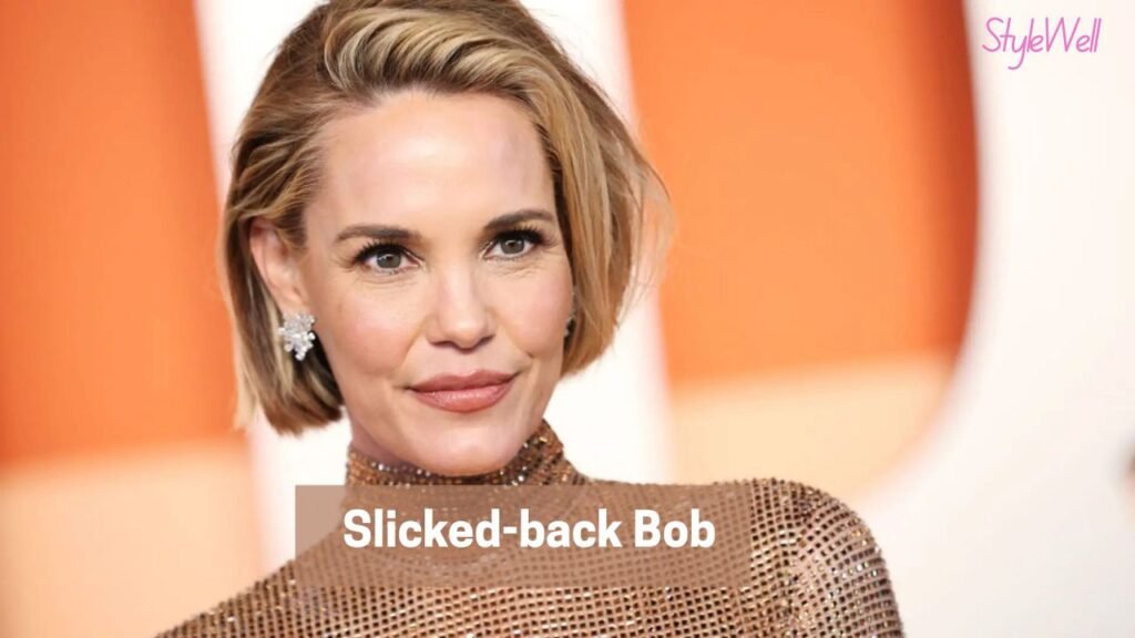 1. Slicked-back Bob Hairstyle