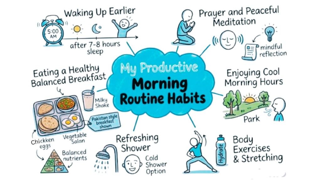 My Productive Morning Routine Chart